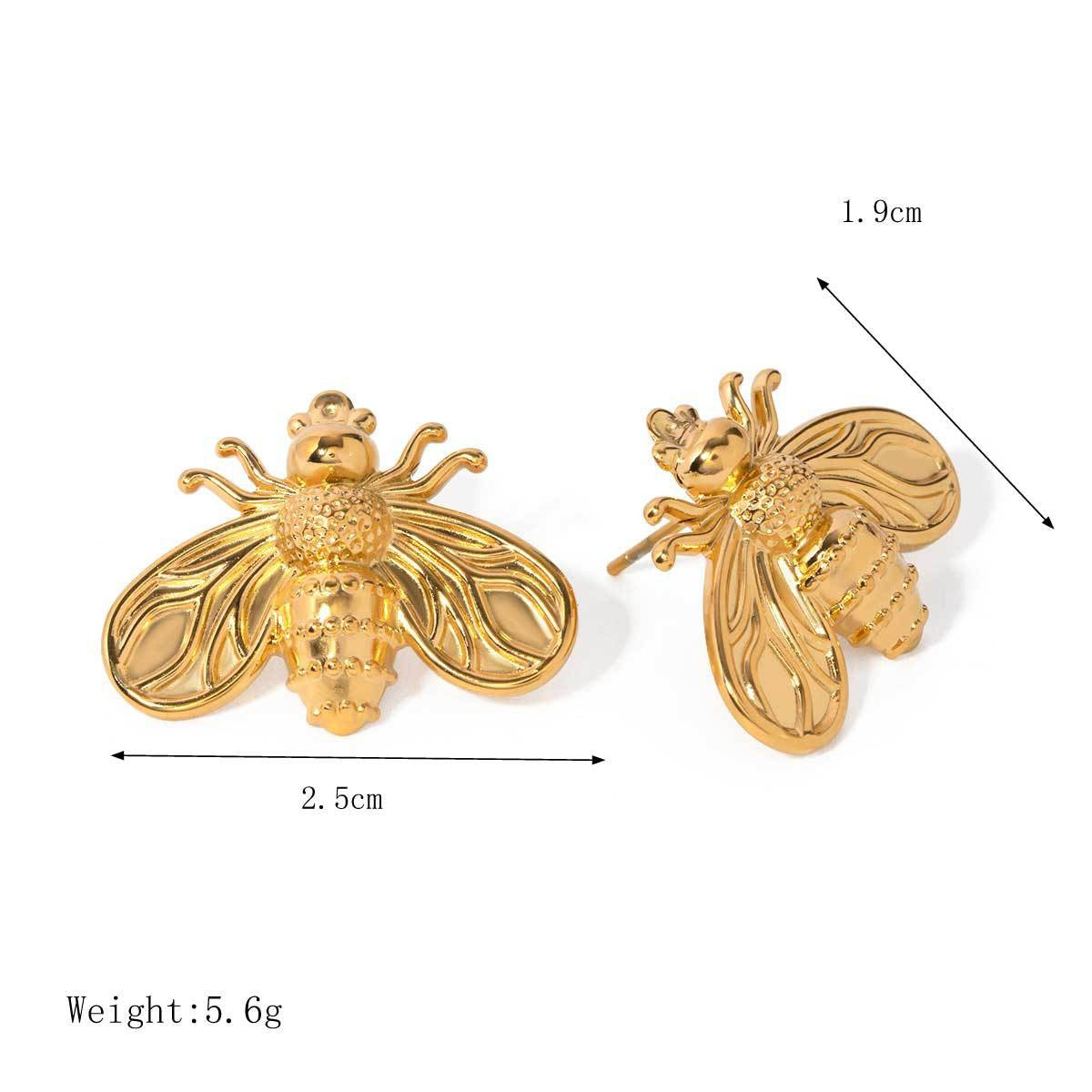 18K Gold-Plated Starfish/Shell/Conch/Bee-Shaped Earrings - Damned Threads